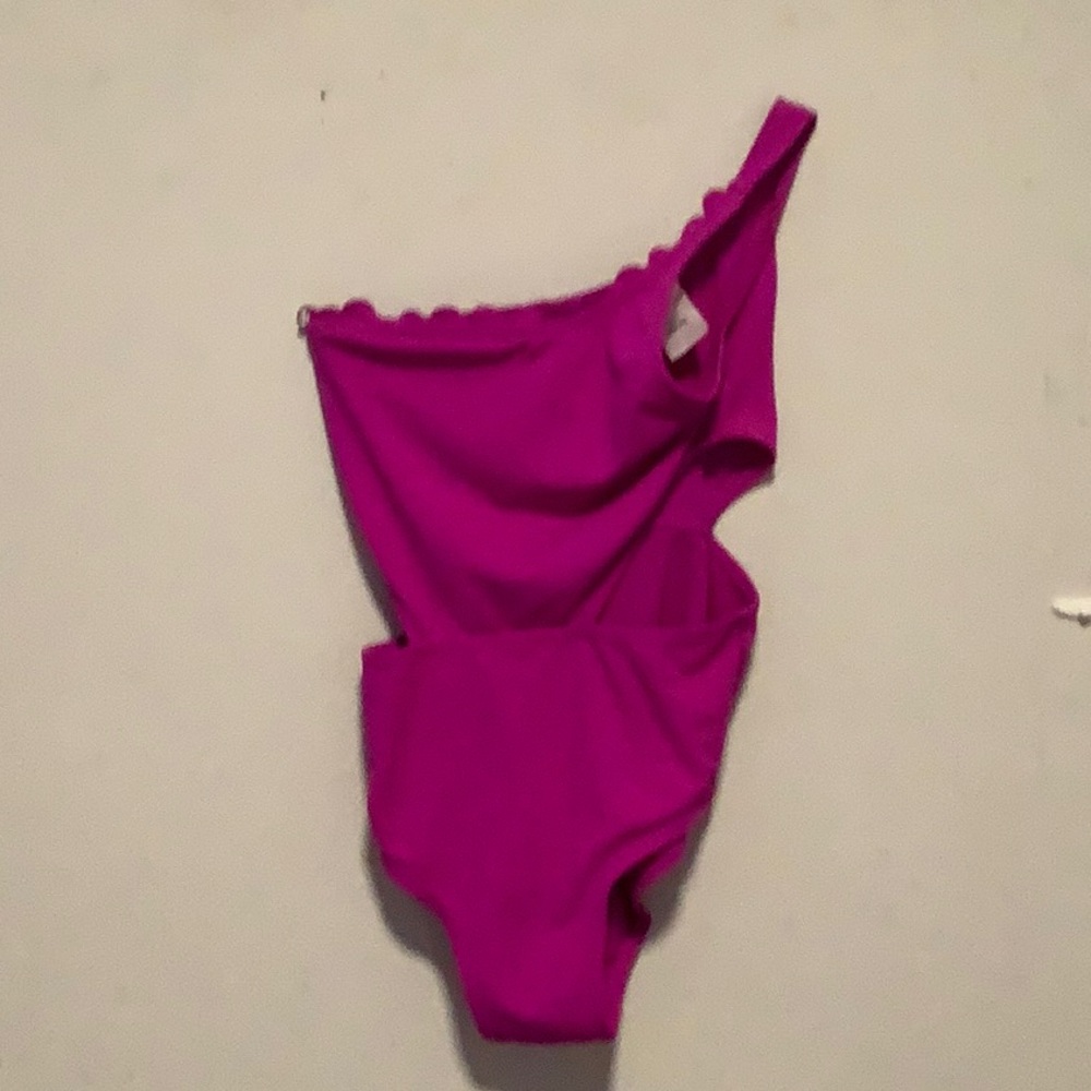 Vibrant Pink One-Shoulder Swimsuit
